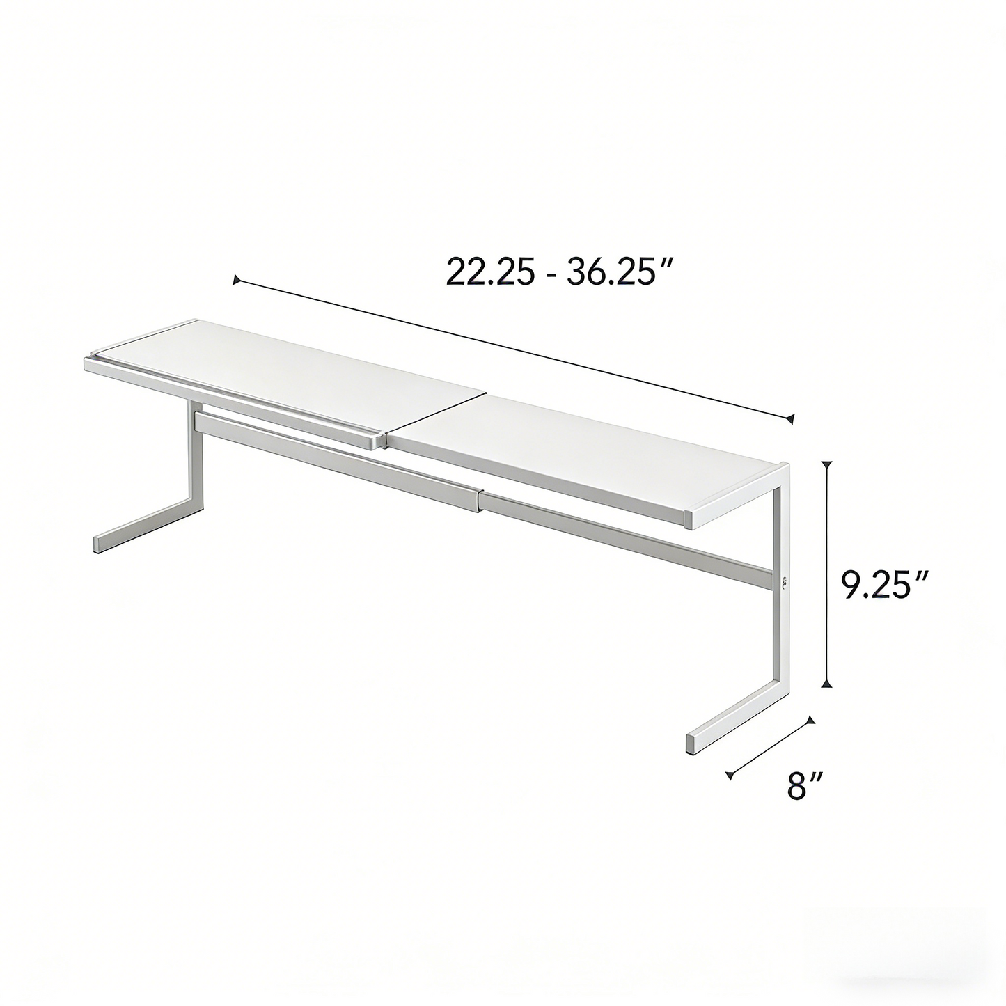 Adjustable Expandable Kitchen Shelf Rack with Hanging Storage