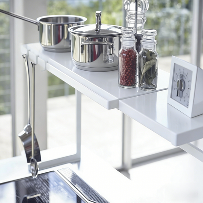 Adjustable Expandable Kitchen Shelf Rack with Hanging Storage